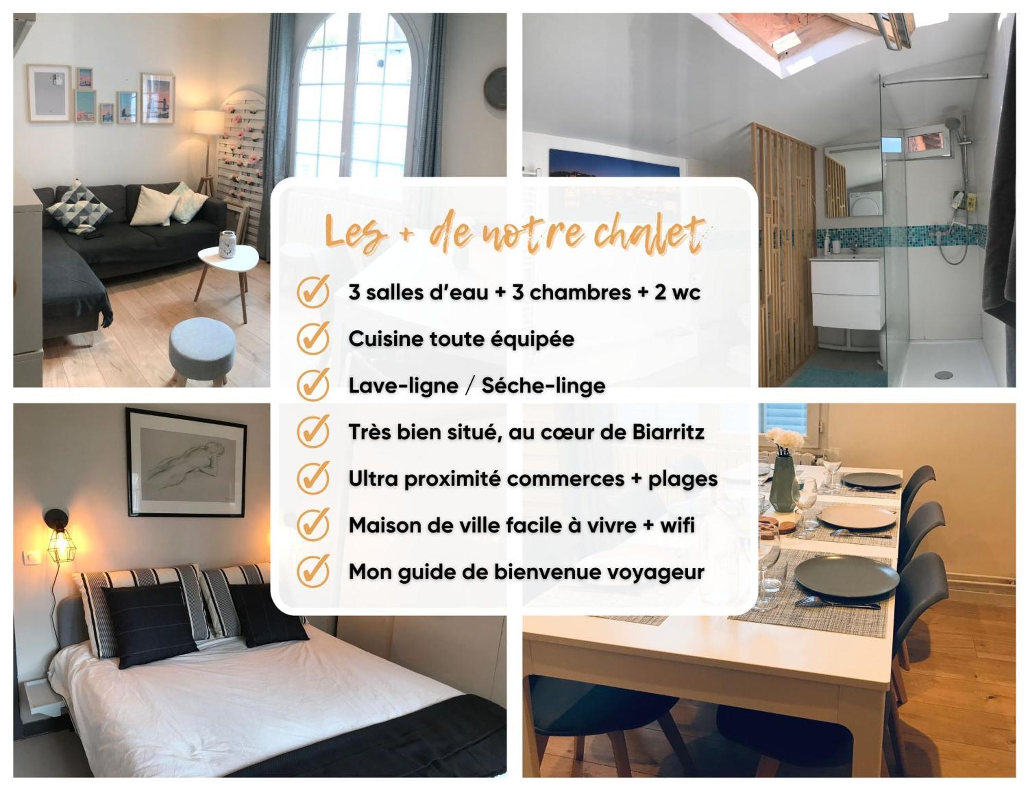 Chalet Basque 6 Couchages Centre Ville Biarritz Buitenkant foto